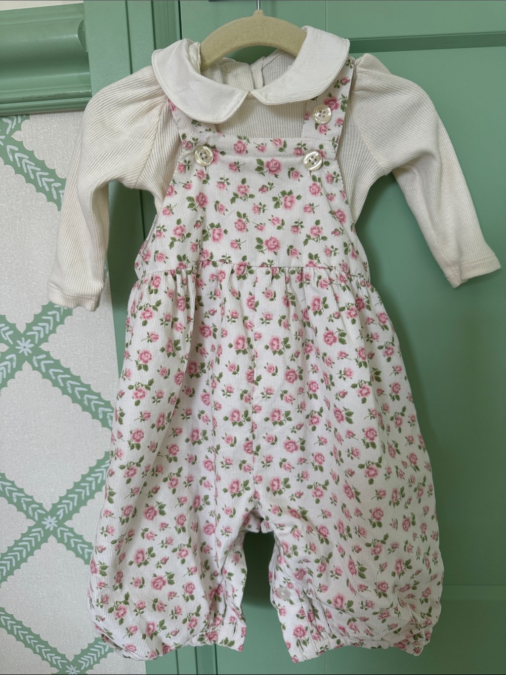Rachel Riley Floral Overall Romper